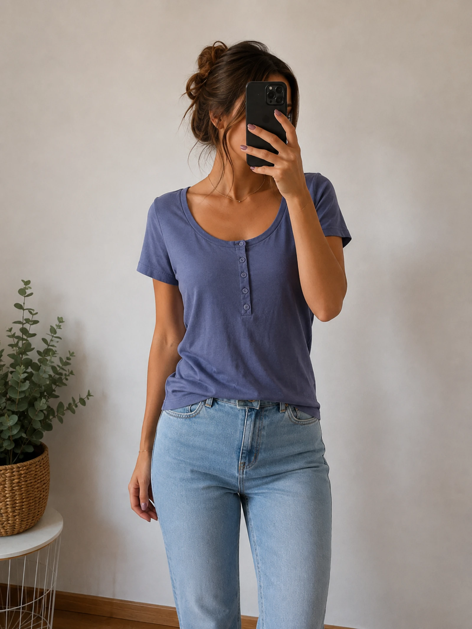 👒SOFT GREY NUEVO TALLA 38/40 Camiseta cuello tunecino parma👒 – photo 2
